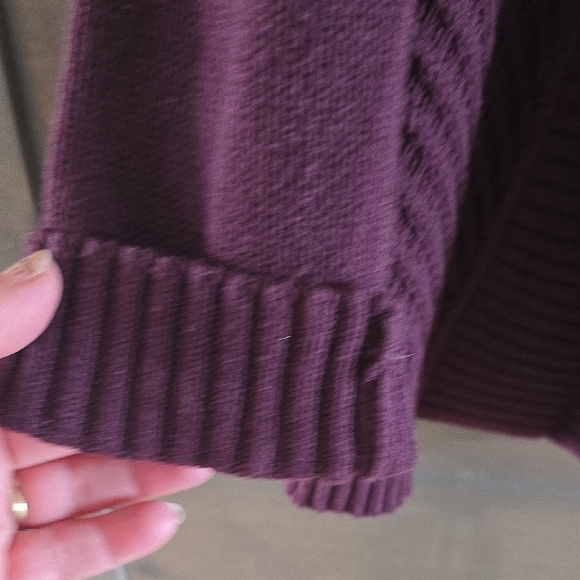 Croft & Barrow Rich Burgundy Open Cardigan - Picture 3 of 5